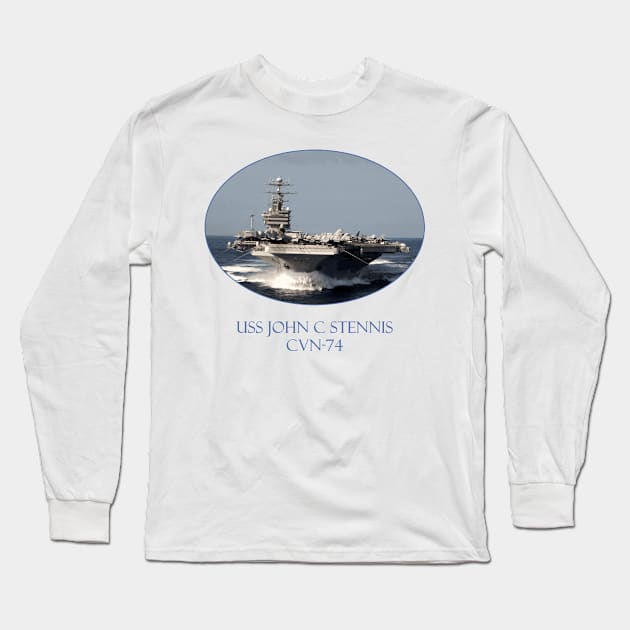 USS John C Stennis  CVN-74 Long Sleeve T-Shirt by Naves